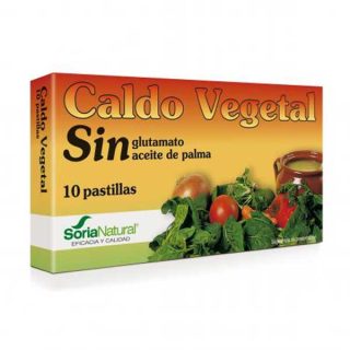 Soria Natural Cubitos de Caldo Vegetal Sin Glutamato 10 Unidades