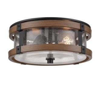 Lampara de techo empotrada de 2 luces negra