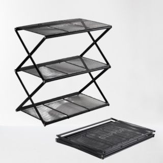 Organizador de zapatos de metal plegable sin instalación