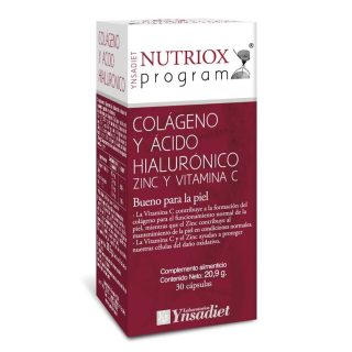 Ynsadiet Colageno y Acido Hialuronico Zinc y Vitamina C 30 Cápsulas