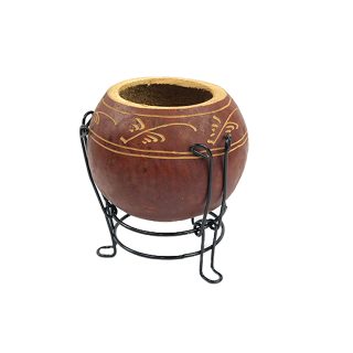 Taragüi Calabaza Tradicional Para Mate Con Posamate