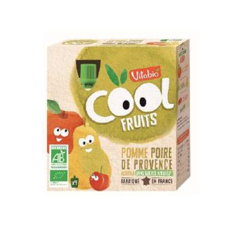 Babybio Vitabio Cool Fruits Sabor Manzana Y Pera 4 x 90 g