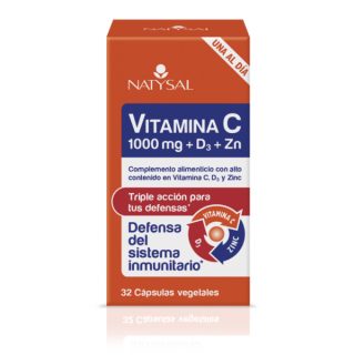 Natysal Vitamina C 1000mg + D3 + Zinc 32 Cápsulas