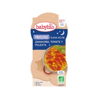 Babybio Potito Nocturno De Trocitos De Zanahoria Tomate Y Polenta 2 x 200 g