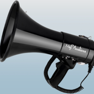 Megáfono con sirena Bullhorn Altavoz Bullhorn de 50 vatios