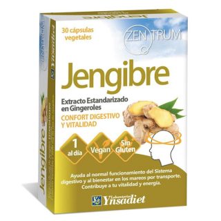 Ynsadiet Zentrum Jengibre Extracto Estandarizado En Gingeroles 30 Cápsulas