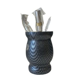 Taragüi Clásica Calabaza Mate En 3D De Color Negro