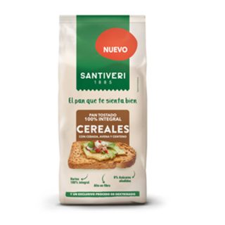 Santiveri Pan Tostado 100% Integral Con Cereales 200 g