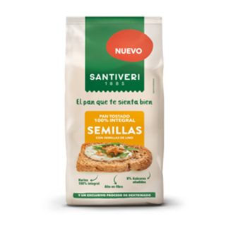 Santiveri Pan Tostado 100% Integral Con Semillas 200 g