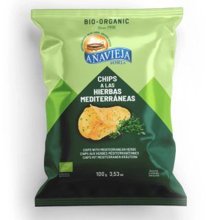 Añavieja Patatas Fritas Aceite Girasol Hierbas Mediterráneas Sin Gluten BIO 100 g