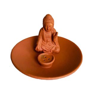 Incensario Budha Plato Terracota Generosidad