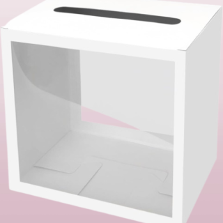 Caja de tarjeta blanca para fiesta