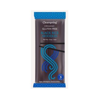 Clearspring Noodles Arroz Negro Sin Gluten BIO 200 Gramos