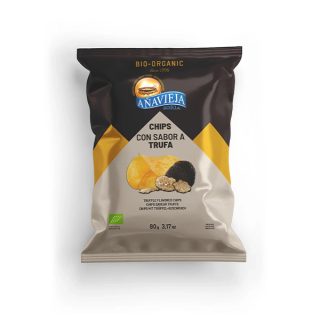 Añavieja Patatas Fritas Aceite Girasol Trufa Negra Sin Gluten BIO 90 Gramos