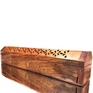 Radhe Shyam Incensario Madera Caja Baul Stick-cono Palmera 400