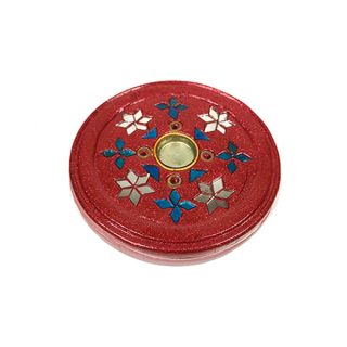 Radhe Shyam Incensario Lacado Plato Purpurina