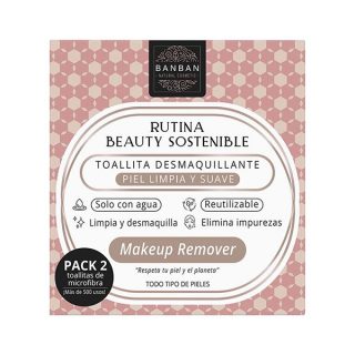 Banban Toallita Limpiadora Facial Microfibra 2 Unidades