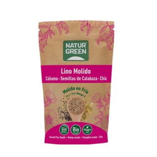 Naturgreen Lino Marron Molido, Cañamo, Calabaza, Chia Sin Gluten BIO 150 Gramos