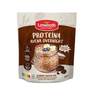 Linwoods Avena Overnight Proteina Chocolate Sin Gluten 300 Gramos