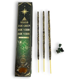 Aroma-incienso Varillas Jade Verde + Cristales 20 Gramos