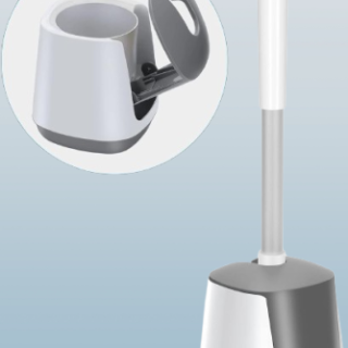 Escobilla de inodoro de silicona y soporte automático