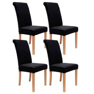 Fundas para silla de comedor elásticas Negro