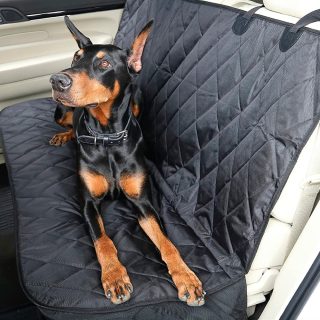 Protector Silla Carro Mascota Negro Trasera