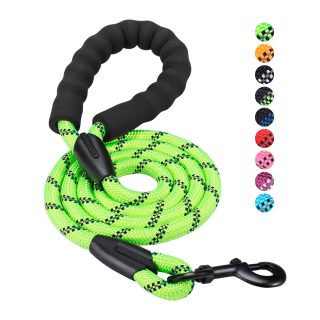 Correa para perro reflectiva color amarillo