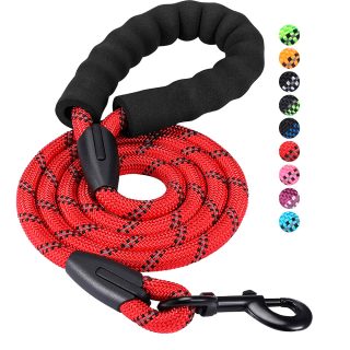 Correa para perro reflectiva color rojo