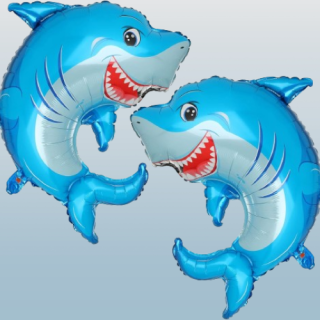 Suministros de decoración de globos de tiburón 2 unidades