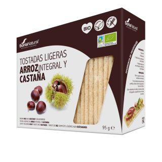 Soria Natural Tostadas Ligeras de Arroz y Castaña 25×4 Gramos