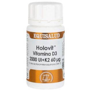Equisalud Holovit Vitamina D3 2000UI + K2 60mg 50 Cápsulas