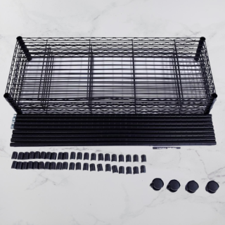 Estante de hierro recubierto de plastico de 5 capas