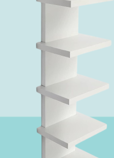 Estantes de pared de 5 niveles color blanco