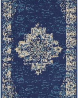 Alfombra persa azul marino de 2 x 4 pies