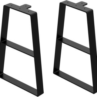 Patas de banco de metal trapezoidales negras