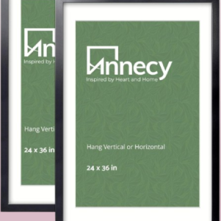 Portarretratos negro de 24 x 36 pulgadas