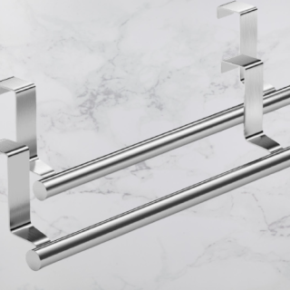 Toallero de acero inoxidable para colocar sobre la puerta