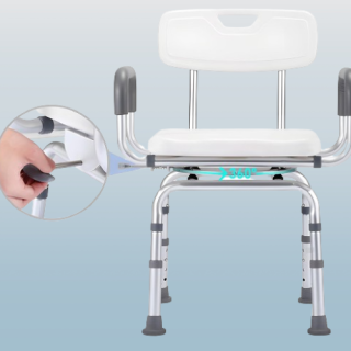 Silla de ducha giratoria de 360 grados