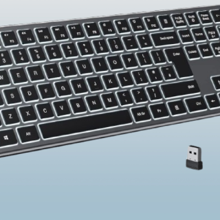 Teclado inalambrico retroiluminado recargableultradelgado