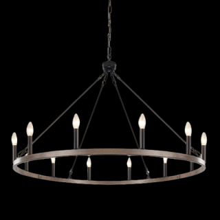 Candelabro redondo de 38 pulgadas con 12 luces