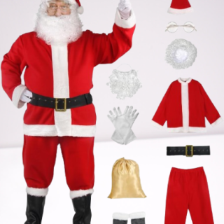 Disfraz de Papá Noel 10 piezas