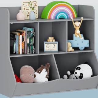 Organizador de almacenamiento de juguetes con estantería