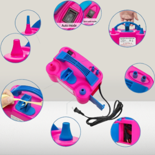 Bomba electrica de globo de aire y herramienta de atado.