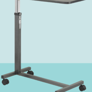 Mesa de cama ajustable no inclinable con ruedas