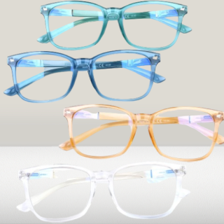 Paquete de 4 lentes de lectura con bloqueo de luz azul