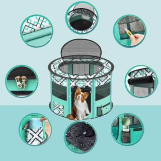 Corralito portatil para perros parte inferior impermeable