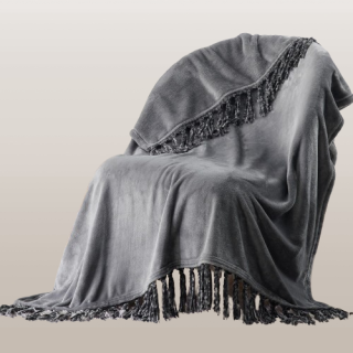 Manta de forro polar blanco 50 x 60 pulgadas