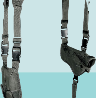 Chaleco deluxe con funda pistolera horizontal universal