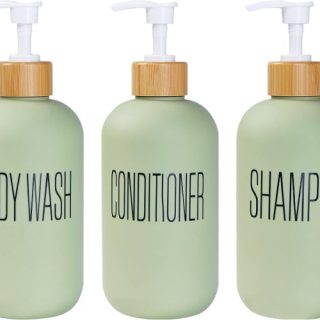 Juego de 3 dispensadores de champú y acondicionador de 16.9 onzas